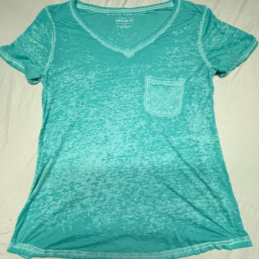 For The Republic Aqua Short Sleeve Tee